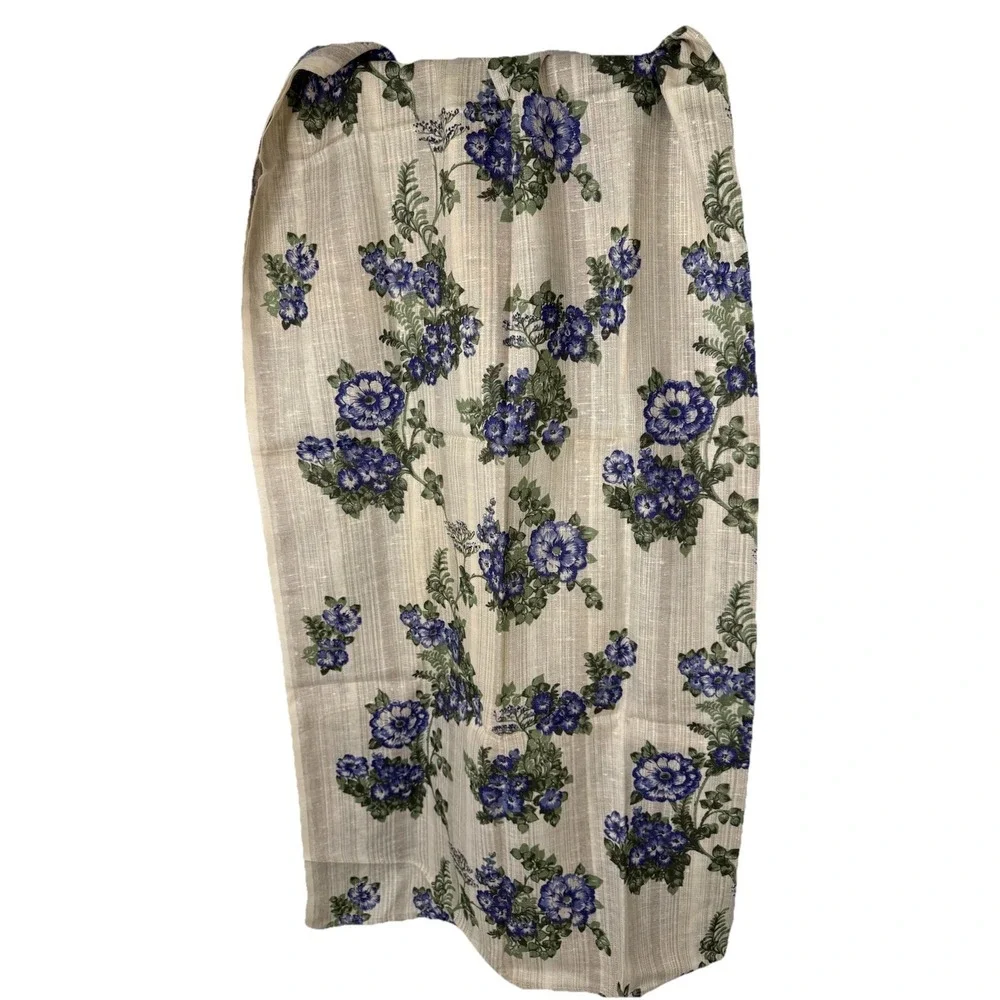 NEW VTG Purple Floral linen tablecloth handmade Made Eastern Europe 60x60
